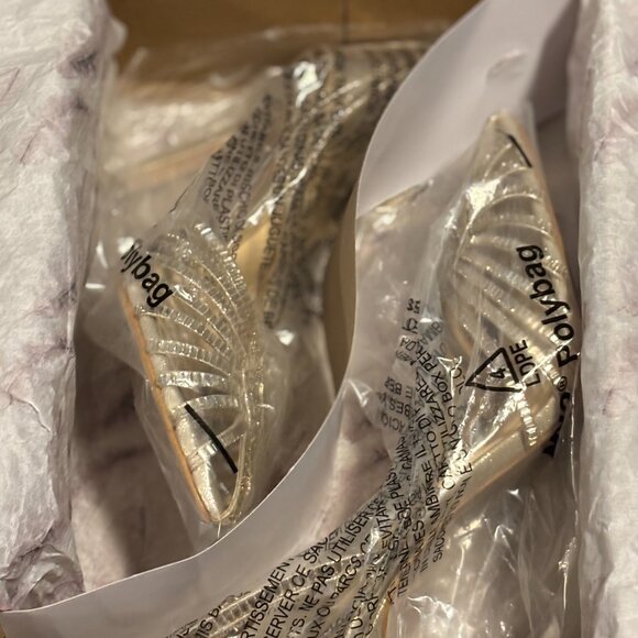 Jessica Simpson JS-Paveri2 Champagne Rhinestone Heels Size 8M NWT Unworn - Picture 2 of 15